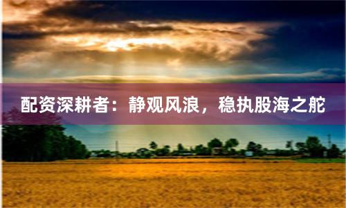 配资深耕者：静观风浪，稳执股海之舵